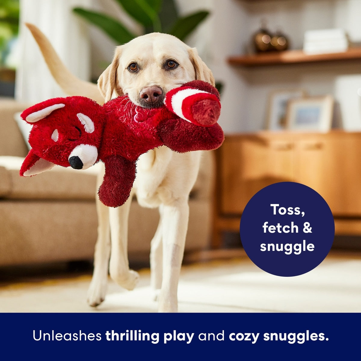 alentine Red Panda Jumbo Plush Squeaky Dog Toy – Extra Large Soft Chew Toy for Dogs