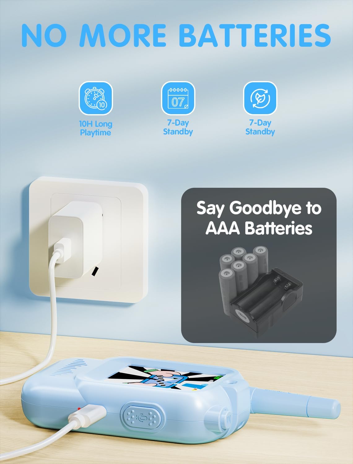 Kids Walkie Talkie with Video, 2 Pack Rechargeable Toddler Toys with HD Camera & Voice Changer, Long Range Walkie Talkies for Boys Girls Age 3-8, Outdoor Camping Toys (Pink Blue)