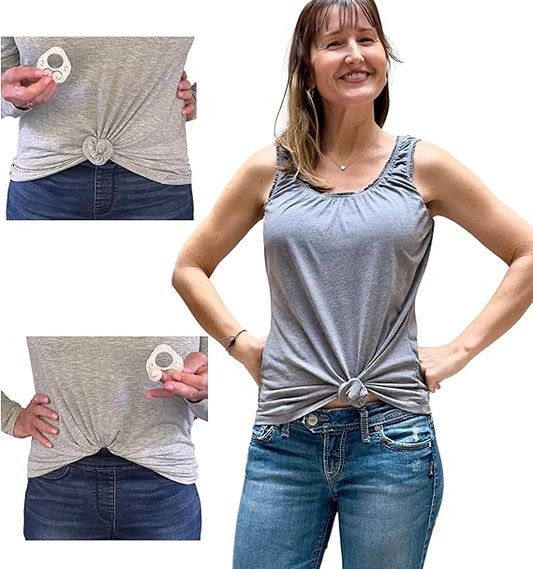 Translucent Shirt Cinch Clip & Scarf Ring – Adjustable Shirt & T-Shirt Tie