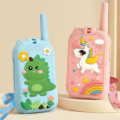 Kids Walkie Talkie with Video, 2 Pack Rechargeable Toddler Toys with HD Camera & Voice Changer, Long Range Walkie Talkies for Boys Girls Age 3-8, Outdoor Camping Toys (Pink Blue)
