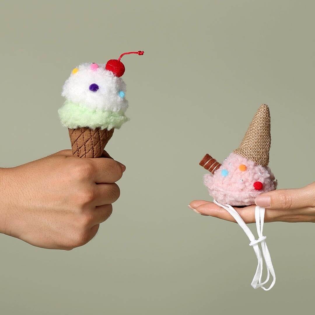 Gelato Cat Hat & Catnip Toy Combo – Cute Costume Hat with Interactive Catnip Toy