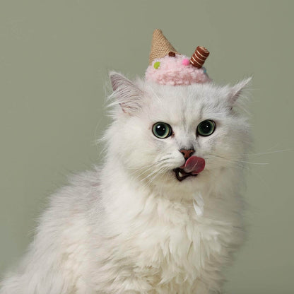 Gelato Cat Hat & Catnip Toy Combo – Cute Costume Hat with Interactive Catnip Toy