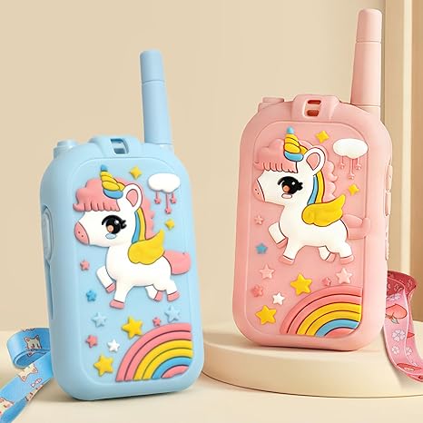 Kids Walkie Talkie with Video, 2 Pack Rechargeable Toddler Toys with HD Camera & Voice Changer, Long Range Walkie Talkies for Boys Girls Age 3-8, Outdoor Camping Toys (Pink Blue)